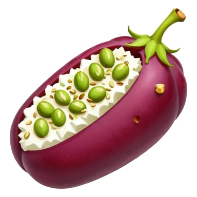 a red seedless grape covered in goat cheese rolled in pistachios drizzled with honey  sticker