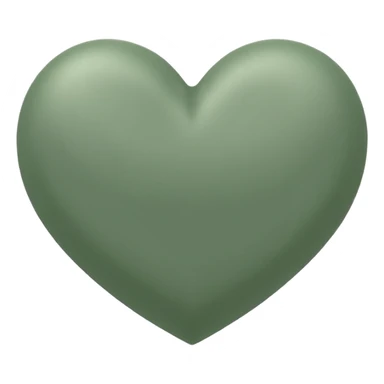 sage green heart sticker