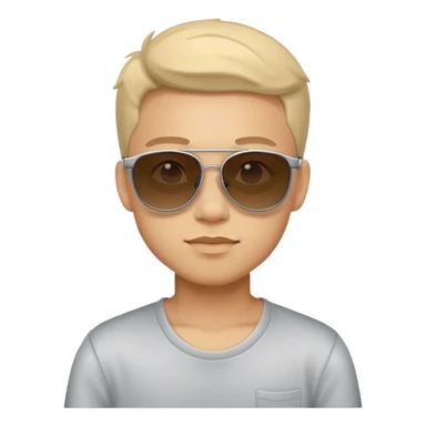 cool solo boy with shades sticker