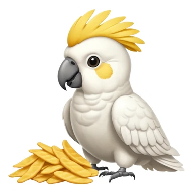 Cockatoo with chips sticker