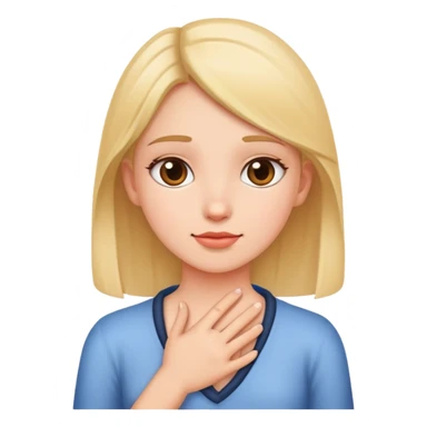 Holding hand around neck girl  sticker