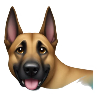 malinois dans le bain  sticker