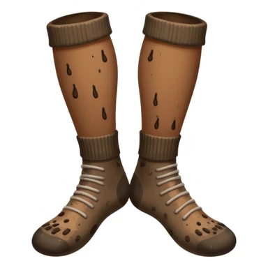 muddy socks with feet sticker
