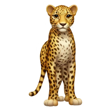 show me the full body of a leopard sticker