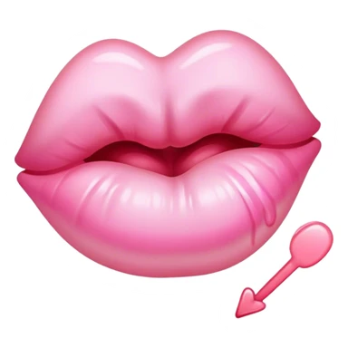 light pink kiss mark  sticker