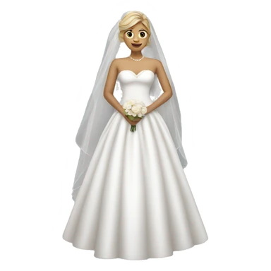 A man wearing a wedding dress sticker