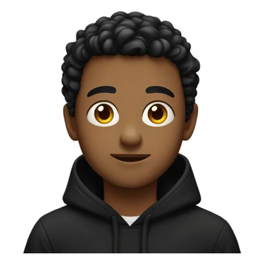 young man in black hoodie sticker