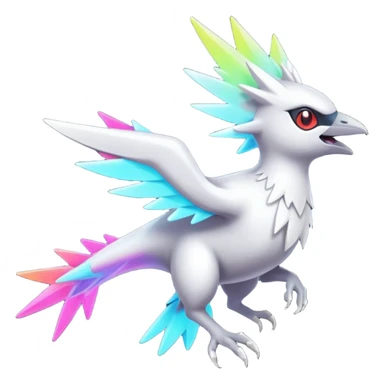 Neon Vibrant Pulsating Trail-glowing Chromatic Trico-Latias-Silvally-fusion-hybrid sticker