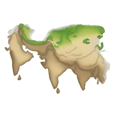 central asia map sticker