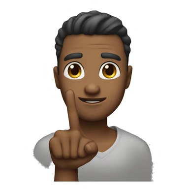 🙌 with one pinky finger down sticker