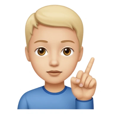 Eye-rolling emoji with one finger sticker