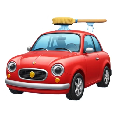 create me an image for a vertical in my super app, Car wash, add a washing brush sticker
