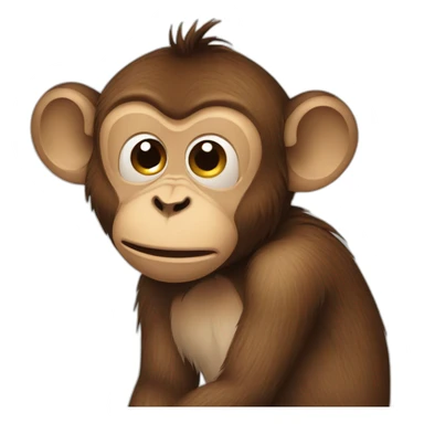 tired cry monkey sticker