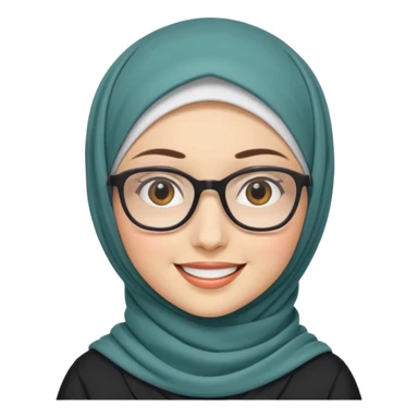 Full picture of hijabi educated girl sticker