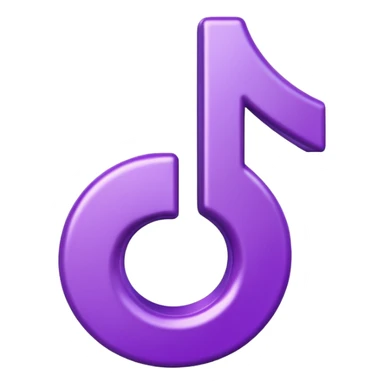 Purple and Cian Symbol of TikTok  sticker