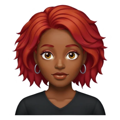 Une femme noir rousse avec une barbe sticker