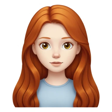long hair brunette girl long hair ginger girl  sticker
