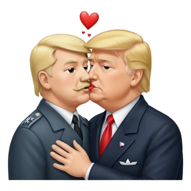 Donald Trump kissing Hitler but hitler is an angel sticker
