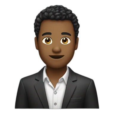 Un garçon avec une coupe sur le côté et des cheveux noirs sticker