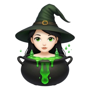 Witch Girl İn A Cauldron sticker