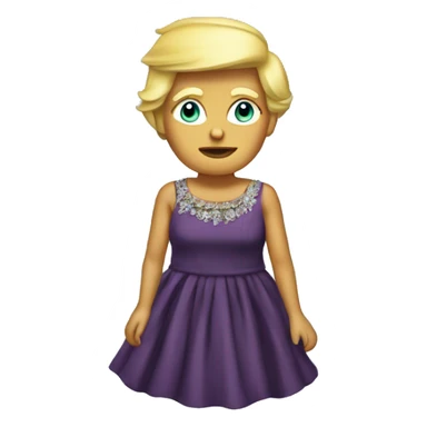 Donald trump in a dress sticker