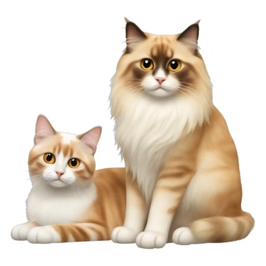 birman cat and an orange Norwegian forest cat sticker