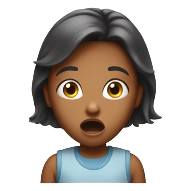 Girl shocked sticker