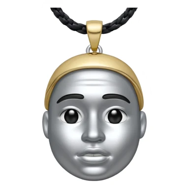 silver rapper necklace sticker