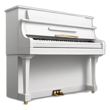 White piano sticker
