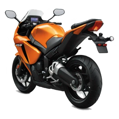  orange Yamaha fzx bike  sticker