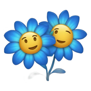 Flor tan hermosa como una rosa tan brillante como una estrella y tan azul como el mar sticker