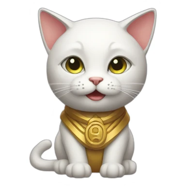 Cat god luck sticker