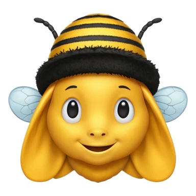 draw a bee in gentle hat sticker