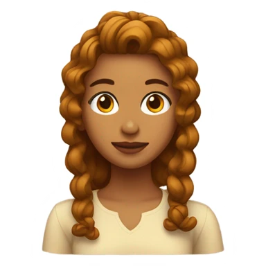 Chica color Canelita y colocha  sticker