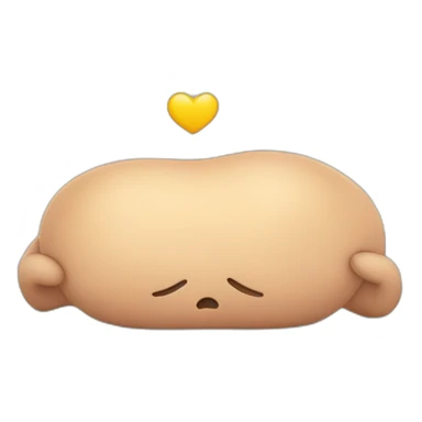 caressing big stomach after eating sticker