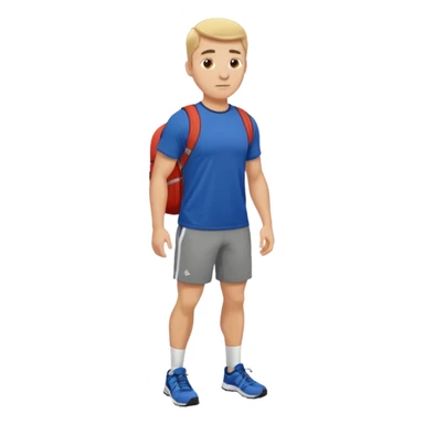 a man rucking with sport t shirt sticker