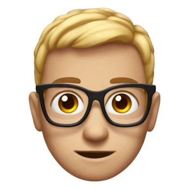 nerd emoji with love eye sticker