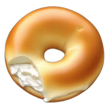 Cream cheese bagel sticker