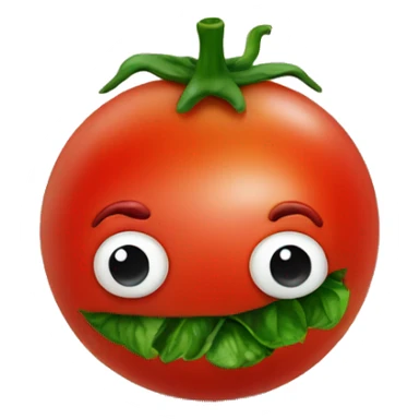Tomato with a worm inside of it sticker