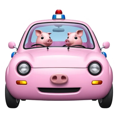 Three wheeler car robin reliant - looks like a pig with a police light sticker