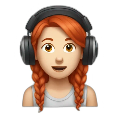 beatbox redhead sticker