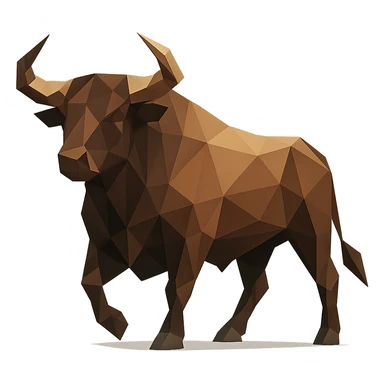 polygonal style steer bull sticker