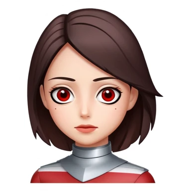 Alita portrait with red stripes on both cheeks sticker