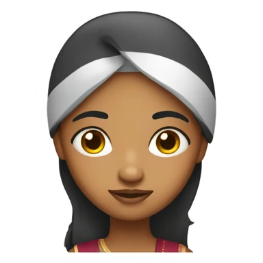 indian girl with a large face  sticker