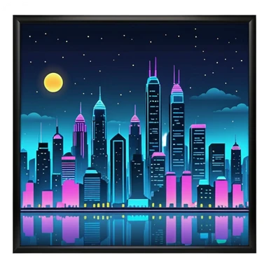 Night City view sticker