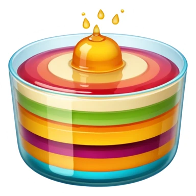 wobbly gelatin dessert, simple, clear sticker