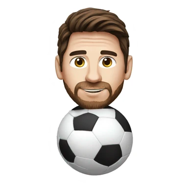 Messi with soccer  sticker