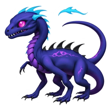 Nebulae Evil Spooky Salandit-Duskull-Noibat-Fakémon-hybrid-creature (full body)  sticker