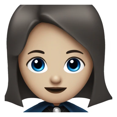 Brunette vampire with blue eyes  sticker