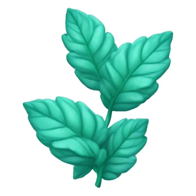 blue mint leaves sticker